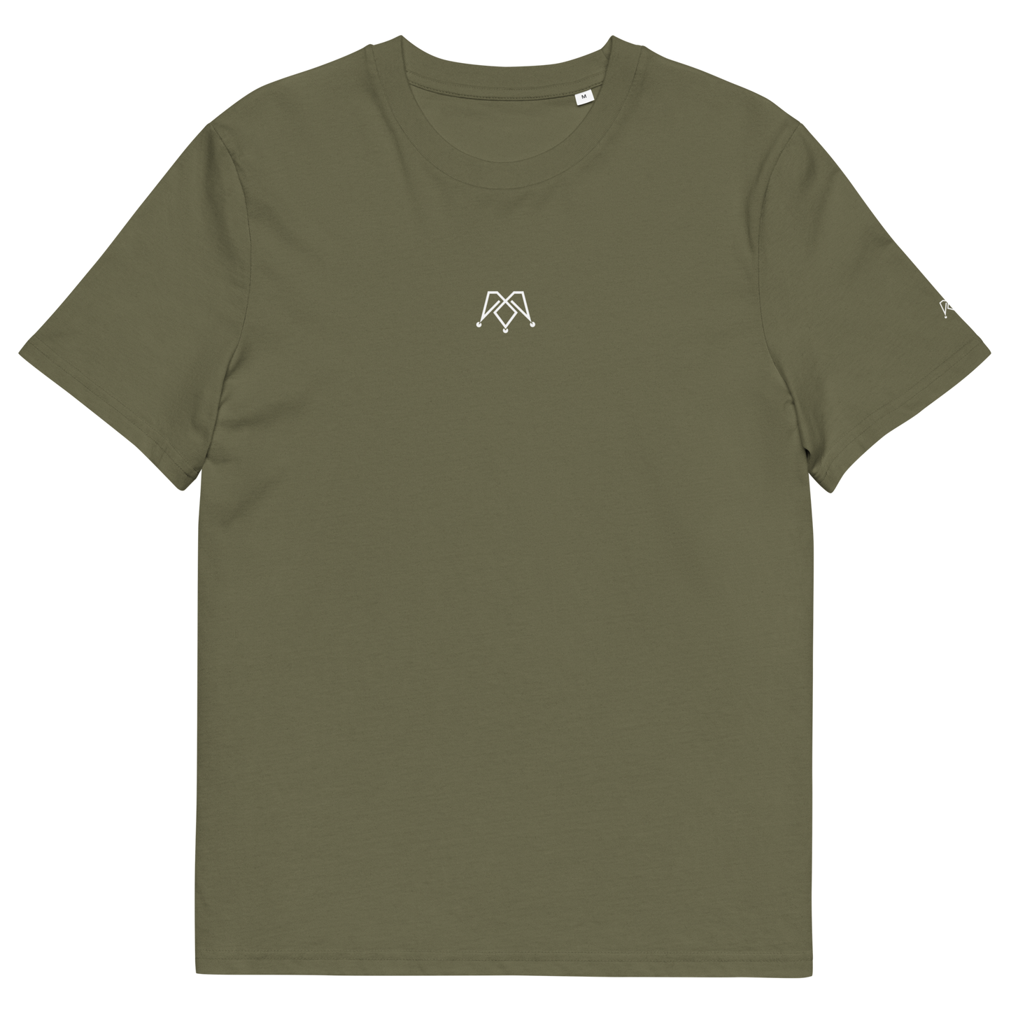 Army green unisex organic tee