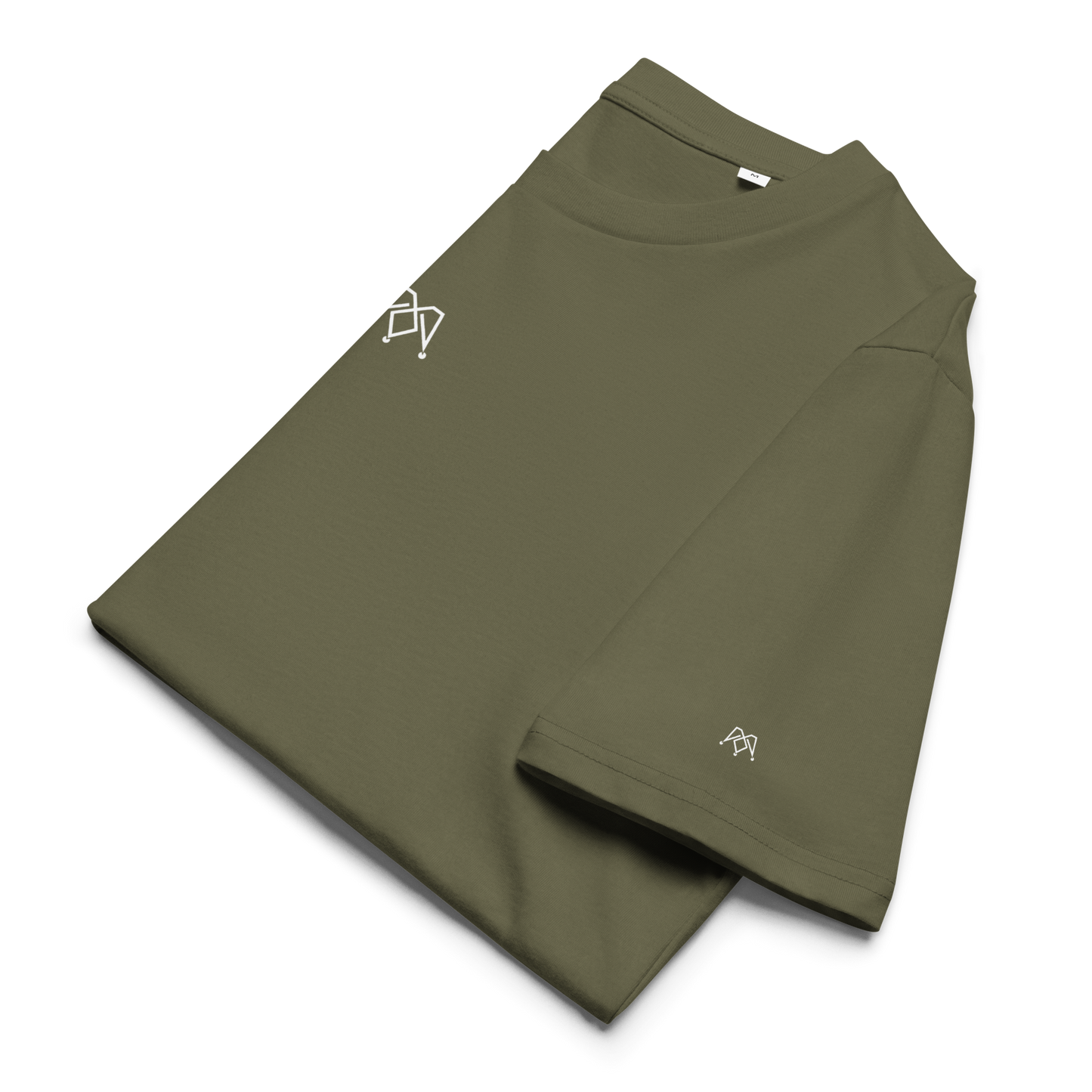 Army green unisex organic tee
