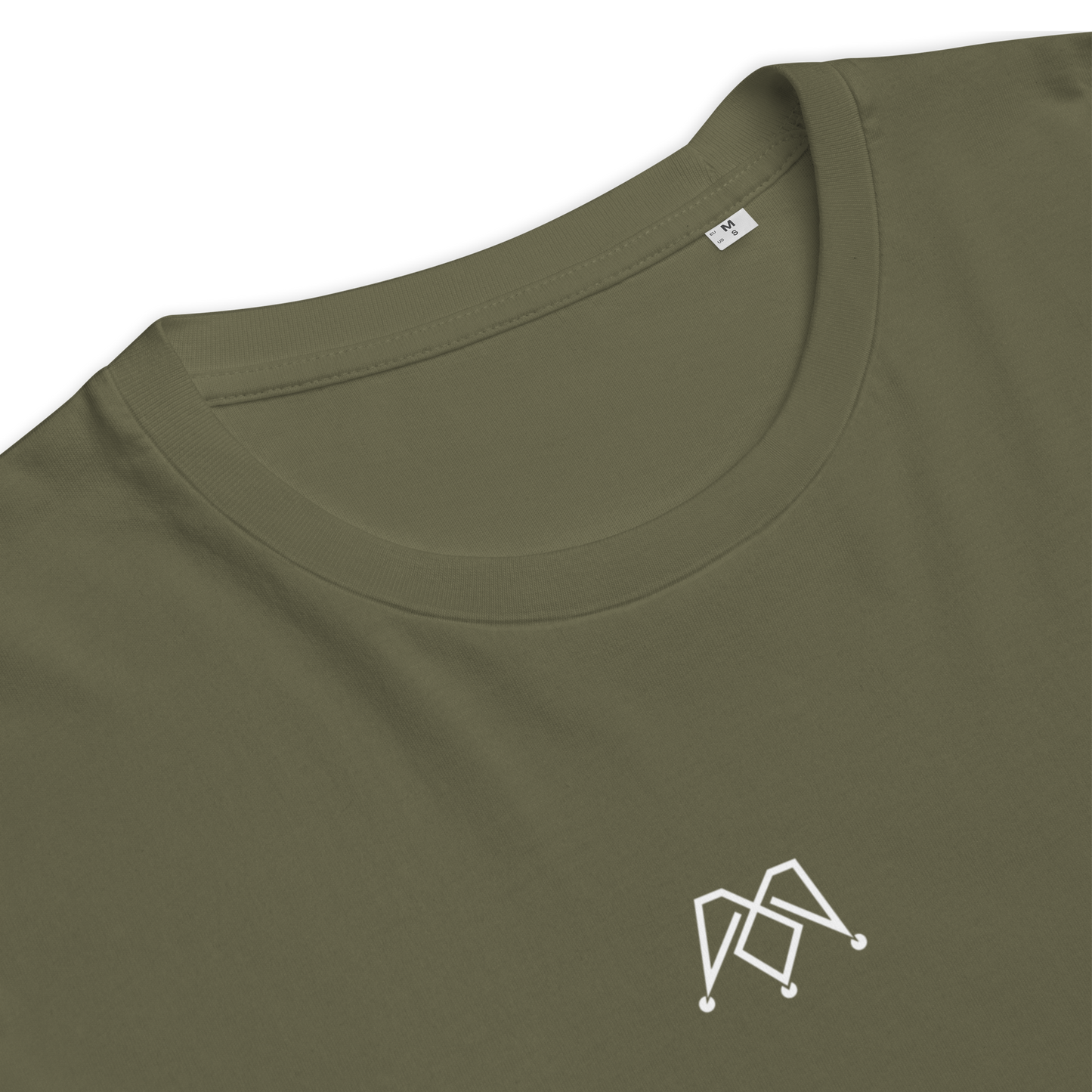 Army green unisex organic tee