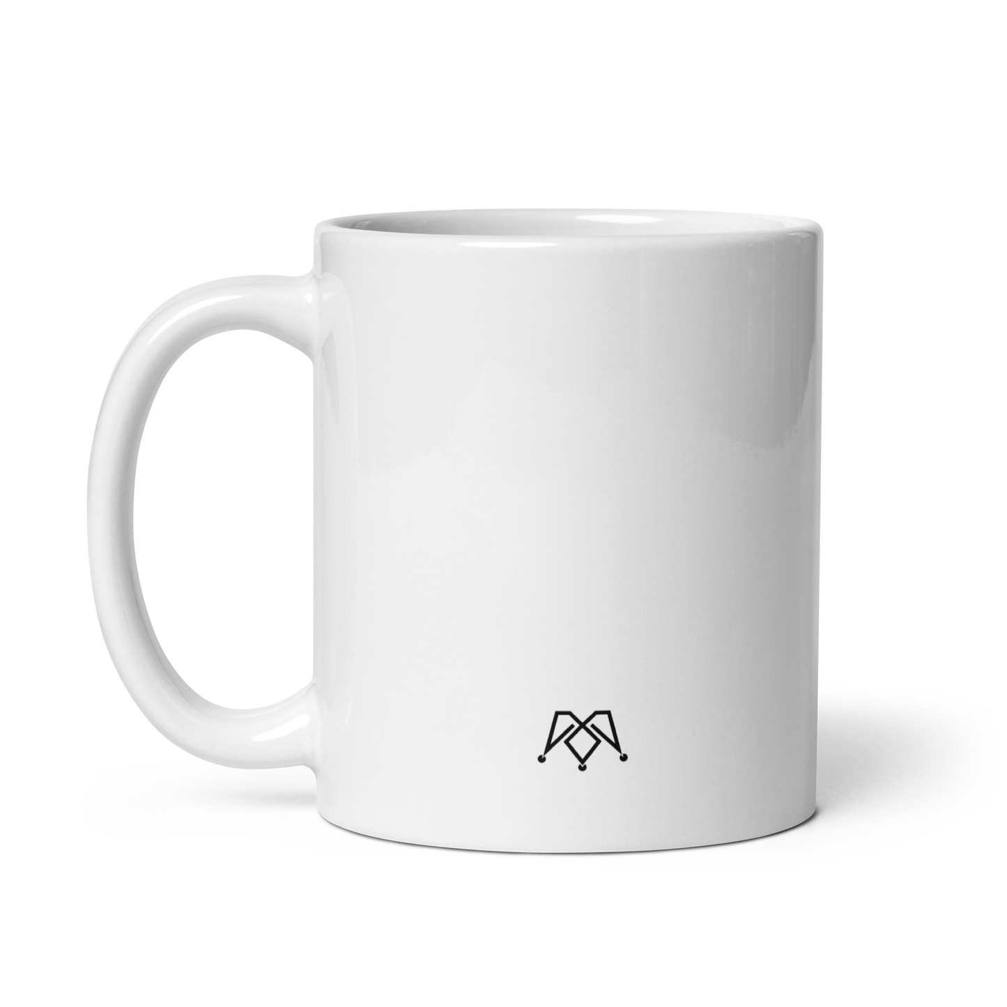 White glossy mug