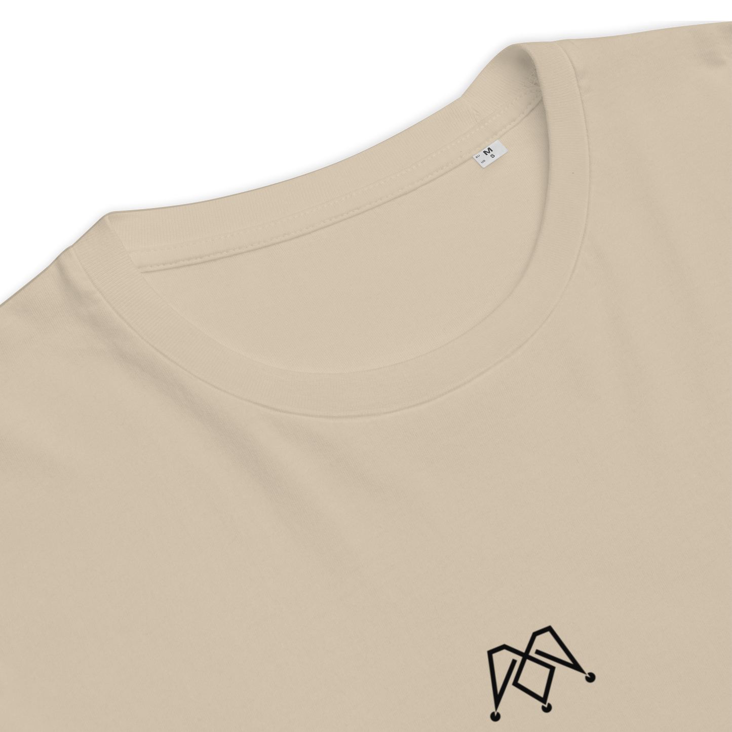 Beige unisex organic tee