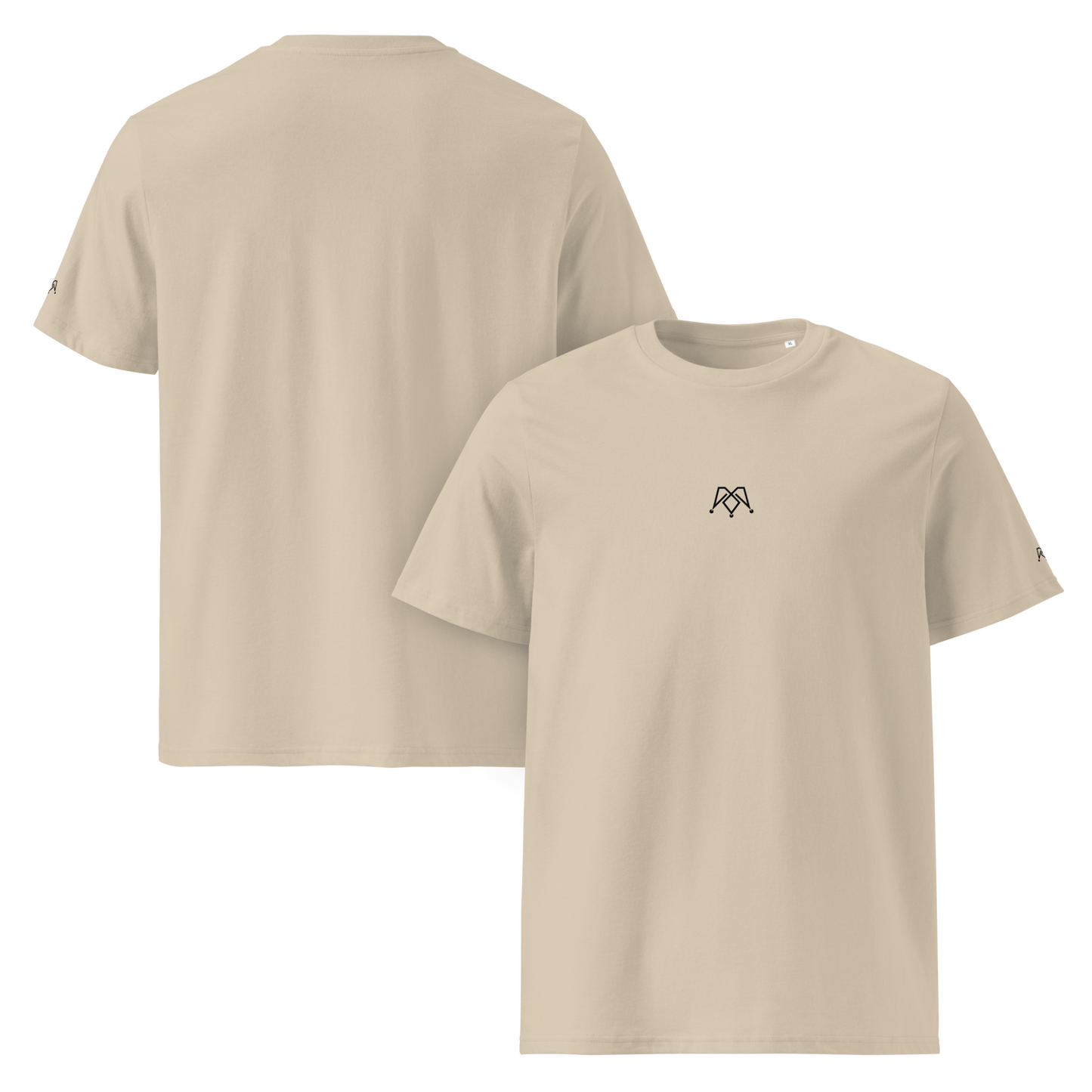 Beige unisex organic tee
