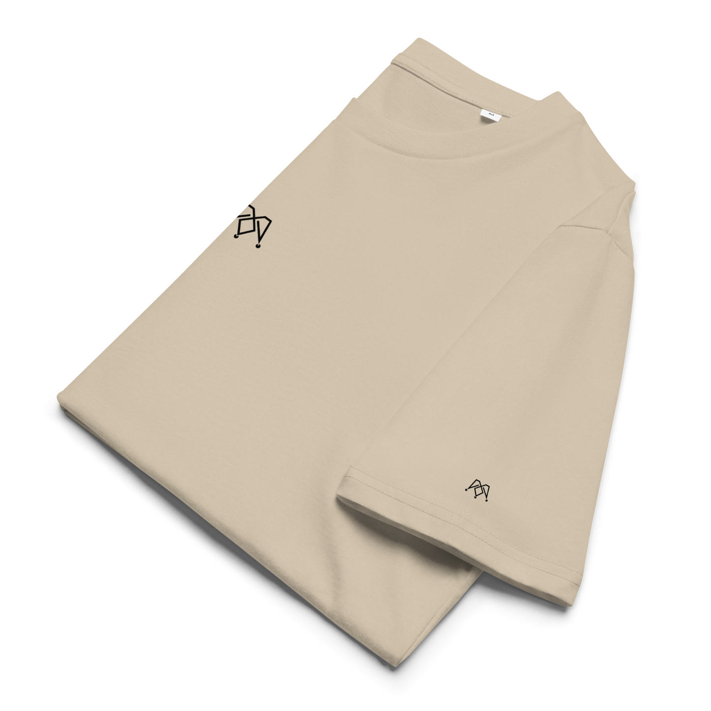 Beige unisex organic tee