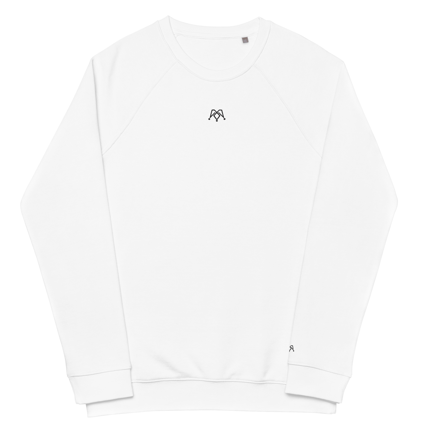 White unisex organic sweatshirt