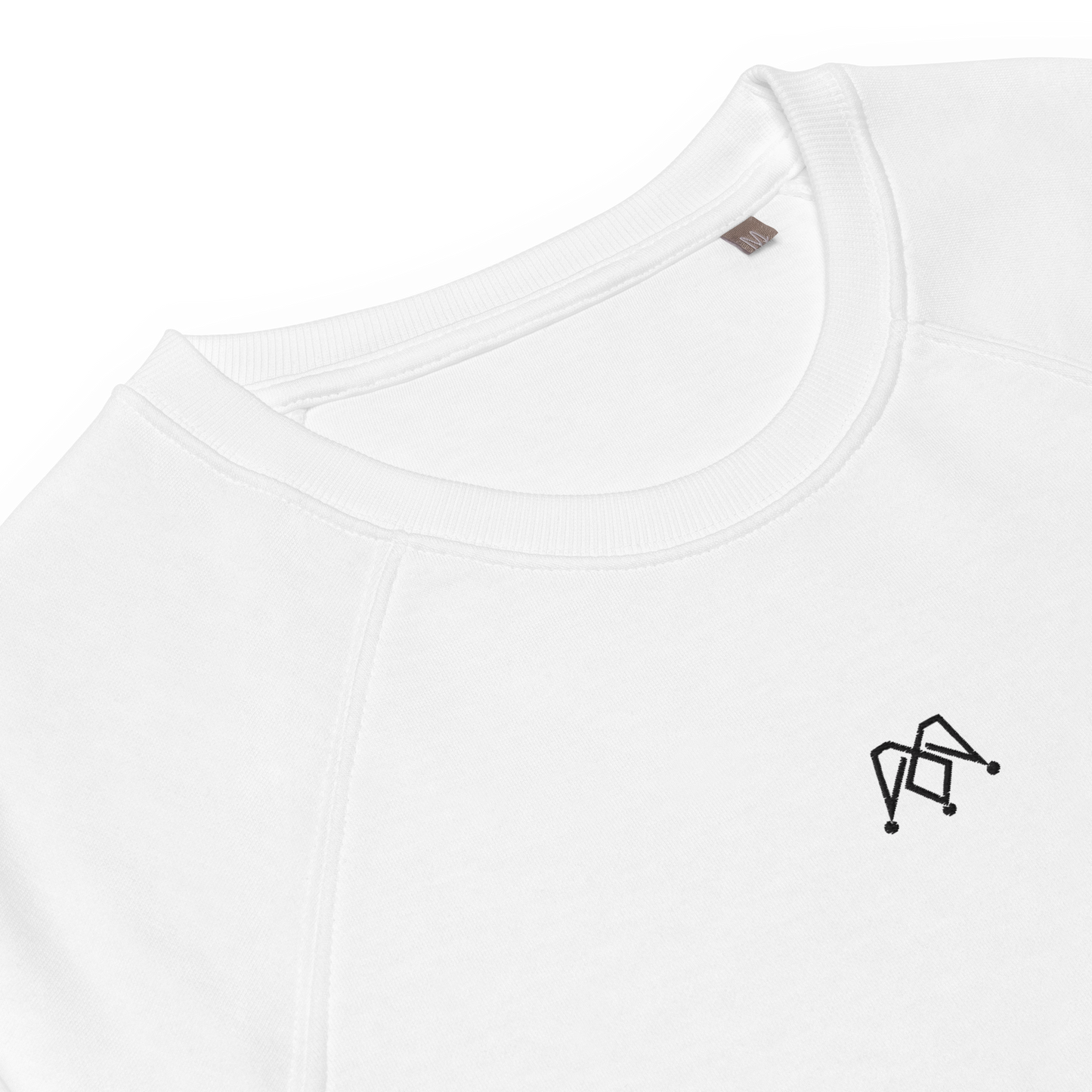 White unisex organic sweatshirt