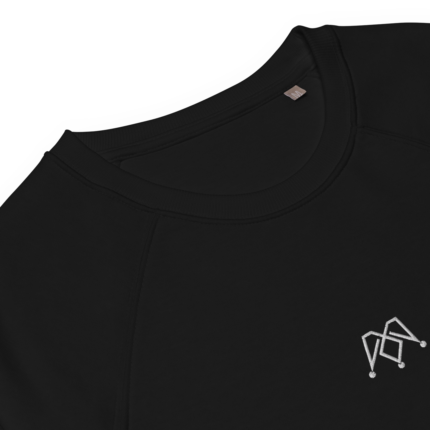 Black unisex organic sweatshirt