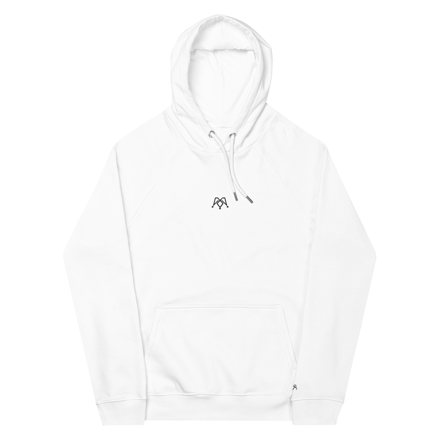 White unisex eco hoodie