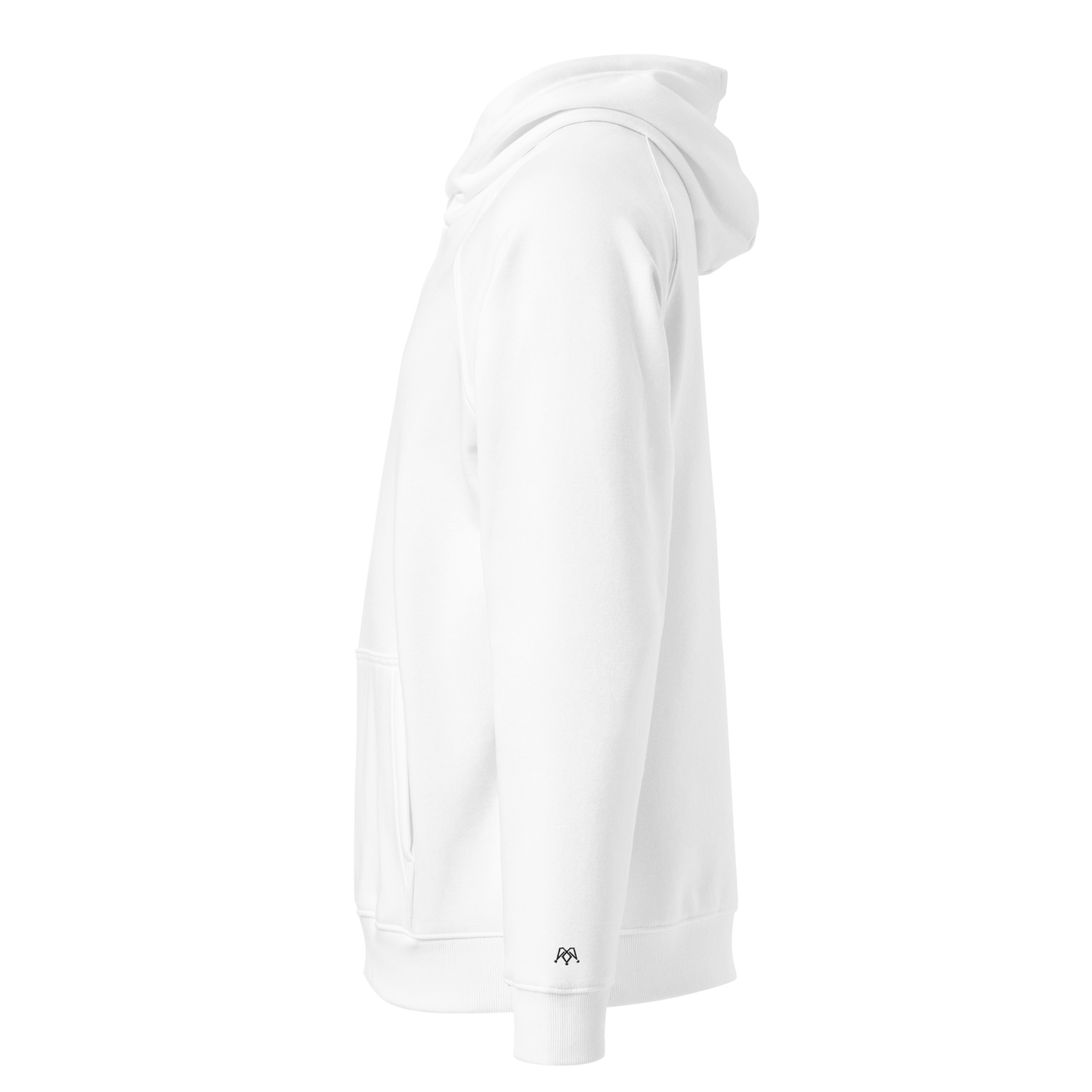 White unisex eco hoodie