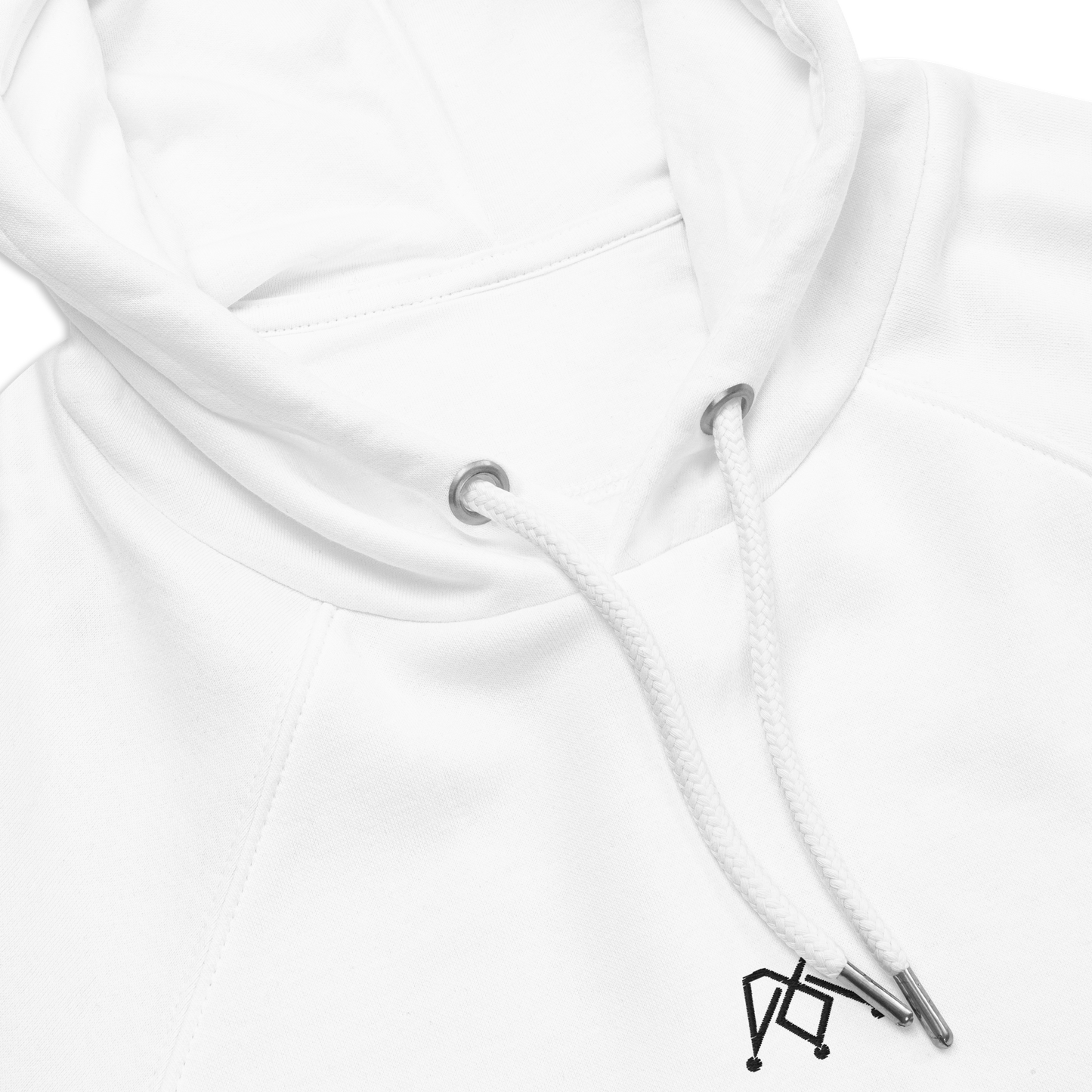 White unisex eco hoodie