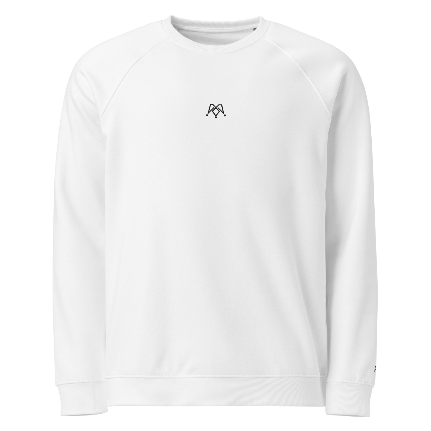 White unisex organic sweatshirt