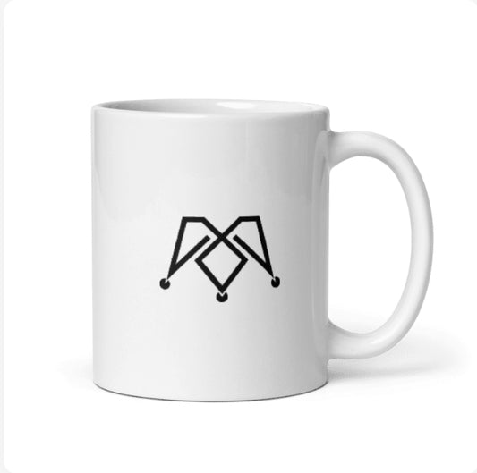 White glossy mug