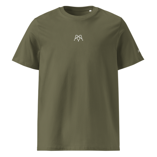 Army green unisex organic tee
