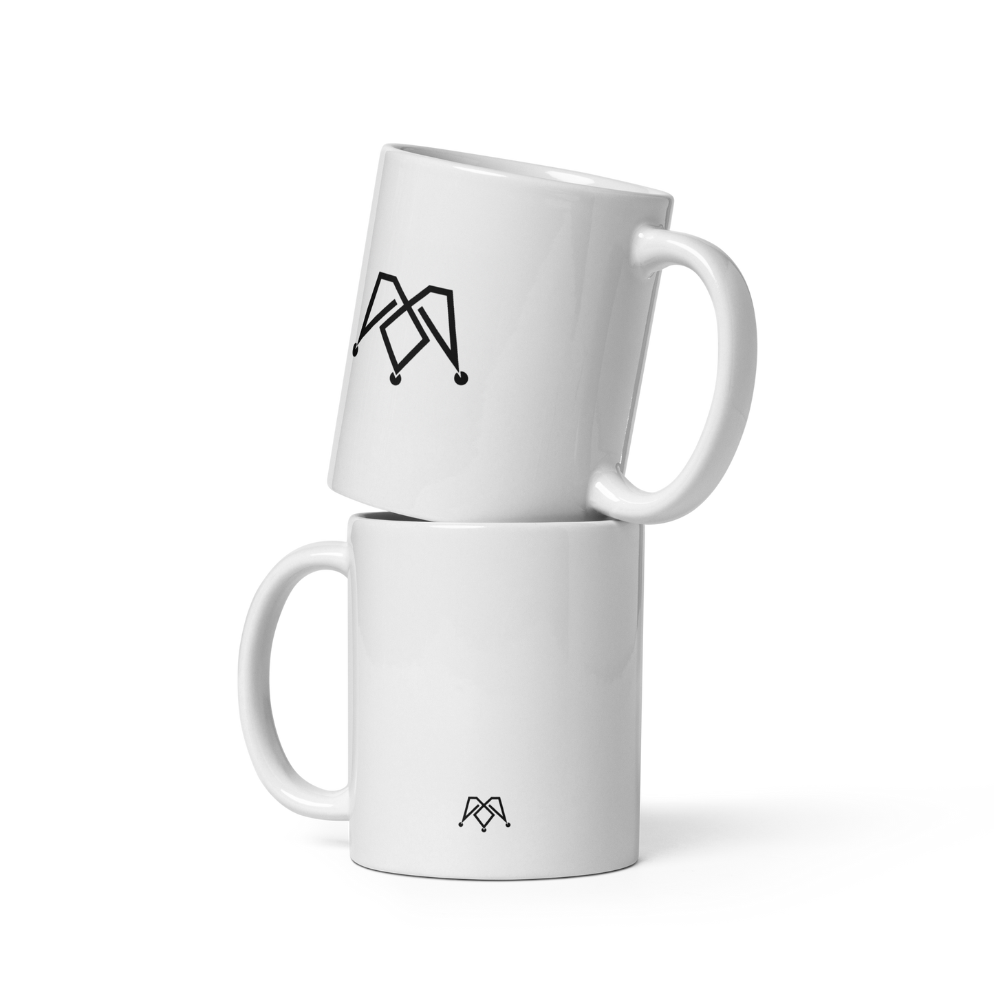 White glossy mug