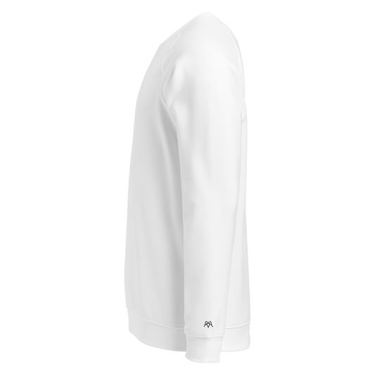 White unisex organic sweatshirt