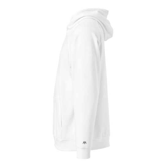 White unisex eco hoodie