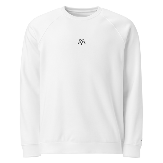 White unisex organic sweatshirt